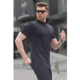 Madmext 6132 Siyah Polo Yaka Basic Erkek T-shirt