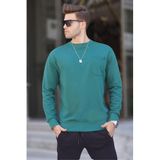 Madmext 6136 Koyu Yeşil Erkek Sweatshirt