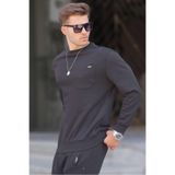 Madmext 6136 Siyah Erkek Sweatshirt