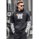 Madmext 6141 Siyah Erkek Sweatshirt