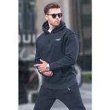 Madmext 6143 Siyah Erkek Sweatshirt