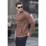 Madmext 6151 Kahverengi Erkek Sweatshirt