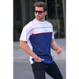 Madmext 6177 Ekru Renk Bloklu Erkek T-shirt