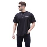 Madmext 6192 Siyah Oversize Baskılı Erkek T-shirt
