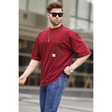 Madmext 6193 Boyalı Gri Oversize Baskılı Erkek T-shirt