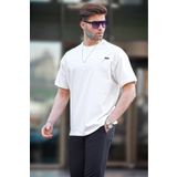 Madmext 6196 Ekru Oversize Erkek T-shirt