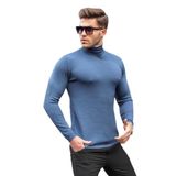 Madmext 6306 Lacivert Balıkçı Yaka Erkek Triko Kazak