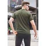 Madmext 6353 Haki Polo Yaka Erkek T-shirt