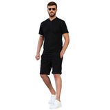 Madmext 6364 Siyah Regular Fit Erkek Şort Takımı