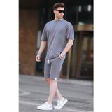 Madmext 6377 Füme Basic Erkek Şort Takımı