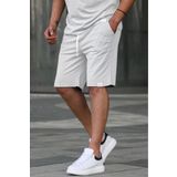 Madmext 6501 Ekru Regular Fit Çift Cepli Basic Erkek Şort