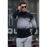 Madmext 6845 Siyah Erkek Kazak