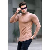 Madmext 6857 Camel Erkek Kazak