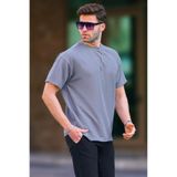 Madmext 7010 Füme Basic Oversize Erkek T-shirt