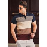 Madmext 9280 Lacivert Polo Yaka Erkek T-shirt
