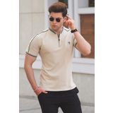 Madmext 9281 Bej Polo Yaka Erkek T-shirt
