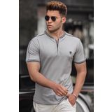 Madmext 9281 Gri Polo Yaka Erkek T-shirt