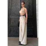 Madmext Açık Bej Çift Pileli Kemerli Pantolon Mg2330