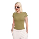 Madmext Açık Yeşil Bisiklet Yaka Basic Kadın T-Shirt Mg2479,Açık Yeşil L