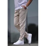 Madmext Bej Düz Paça Erkek Pantolon 6530,Bej XL