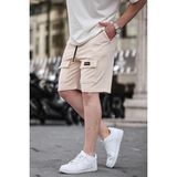 Madmext Bej Erkek Basic Şort 6533 - L