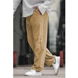 Madmext Bej Erkek Rahat Kesim Keten Pantolon 6539