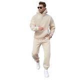 Madmext Bej Kapşonlu Basic Eşofman Takımı 5925,Bej XL