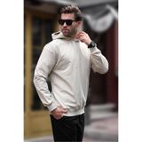 Madmext Bej Kapüşonlu Erkek Sweatshirt 7069