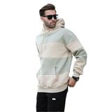 Madmext Bej Kapüşonlu Renk Bloklu Cep Detaylı Erkek Sweatshirt 7044,Bej XL