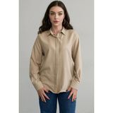 Madmext Bej Modern Kesim Kadın Gömlek MG2674 - XL