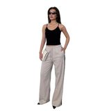 Madmext Bej Şerit Detaylı Bol Paça Kadın Pantolon Mg2441,Bej L