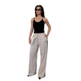 Madmext Bej Şerit Detaylı Bol Paça Kadın Pantolon Mg2441,Bej M