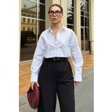 Madmext Beyaz Basic Kadın Gömlek Mg2355
