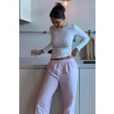Madmext Beyaz Basic Slim Kadın Body MG1994