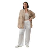 Madmext Beyaz Beli Büzgülü Saten Bol Paça Kadın Pantolon Mg2019,Beyaz S