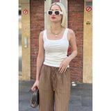 Madmext Beyaz Fitilli Askılı Basic Atlet %95 Pamuk MG2057 Nefes Alabilir ve Ter Tutmayan Tasarım