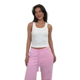 Madmext Beyaz Kalın Askılı Fitilli Atlet Mg2459,Beyaz M