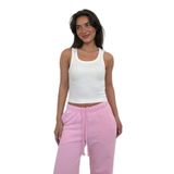Madmext Beyaz Kalın Askılı Fitilli Atlet Mg2459,Beyaz S