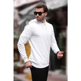 Madmext Beyaz Kapüşonlu Erkek Sweatshirt 7069