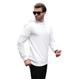 Madmext Beyaz Kapüşonlu Erkek Sweatshirt 7069,Beyaz L