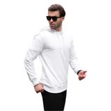 Madmext Beyaz Kapüşonlu Erkek Sweatshirt 7069,Beyaz S