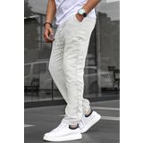 Madmext Beyaz Müslin Kumaş Erkek Basic Pantolon 6507