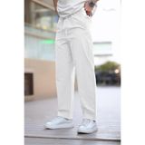 Madmext Beyaz Rahat Kesim Erkek Pantolon E6561