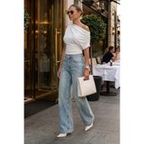 Madmext Beyaz Tek Omuz Modern Kesim Şık Kadın Bluz MG2669