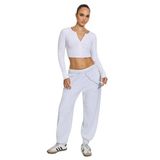 Madmext Beyaz Uzun Kollu Düğmeli Kaşkorse Crop Hırka Mg2193,Beyaz M