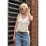 Madmext Beyaz V Yaka Dantelli Kadın Bluz Mg2426