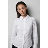 Madmext Beyaz Vücuda Oturan Slim Fit Kadın Gömlek MG2659 - XL
