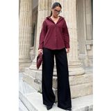 Madmext Bordo Basic Kadın Gömlek Mg2355