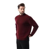 Madmext Bordo Bisiklet Yaka Overfit Erkek Triko Kazak E7402,Bordo M