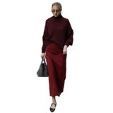 Madmext Bordo Boğazlı Kadın Triko Kazak Mg2535,Bordo S